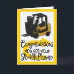 Forklift License Congratulations Card<br><div class="desc">Forklift License Congratulations</div>