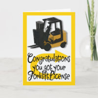 Forklift License Congratulations