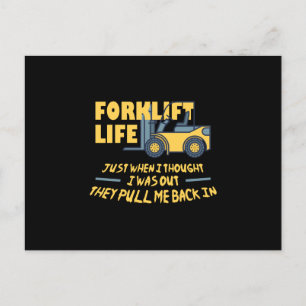 Forklift Life Holiday Postcard