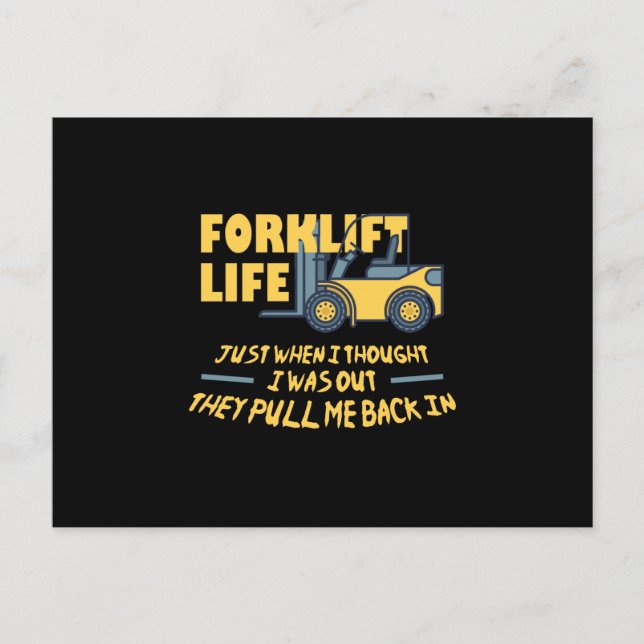 Forklift Life Holiday Postcard (Front)