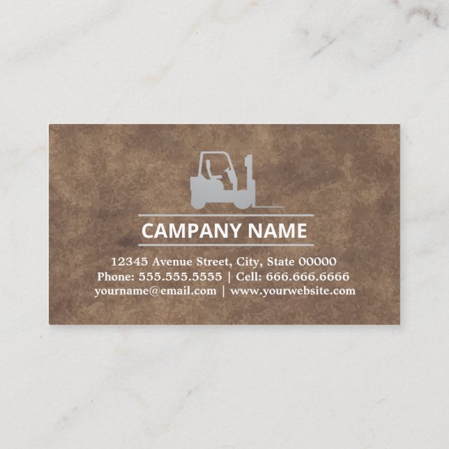 Forklift, Logisitcs - Professional Business Card (Back)
