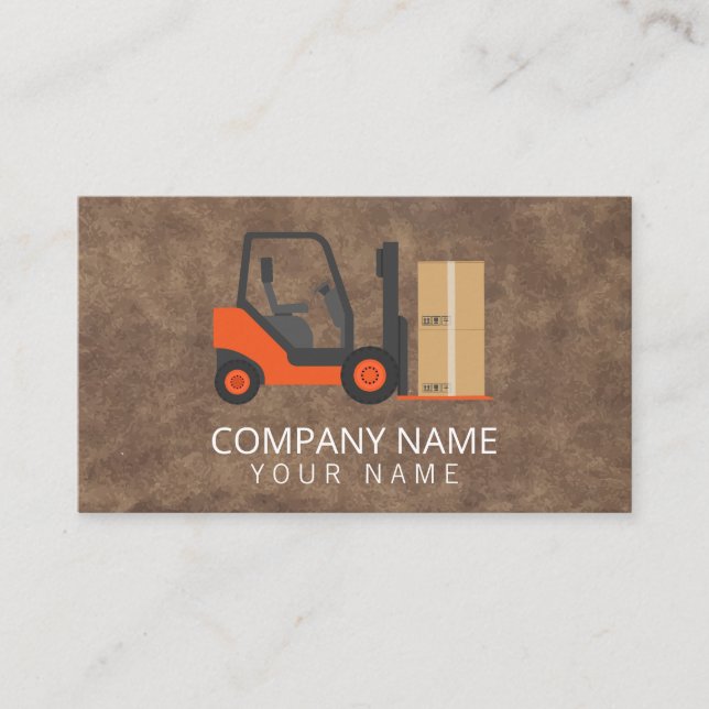 Forklift, Logisitcs - Professional Business Card (Front)