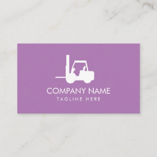 Forklift, Logisitcs - Professional Purple Business Card