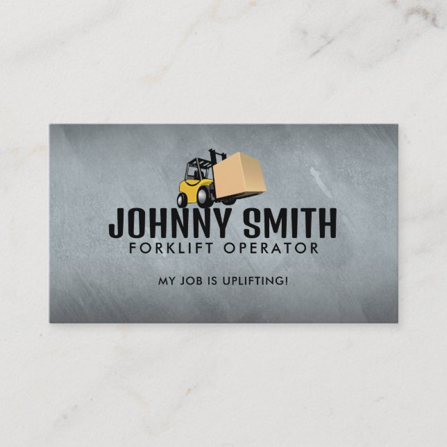 Forklift Operator Business Cards (Front)