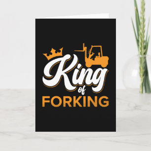 Forklift Operator King Of Forking Driver Worker Card