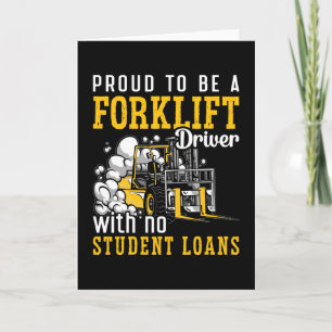 Forklift Operator Proud To Be A Forklift Driver Card