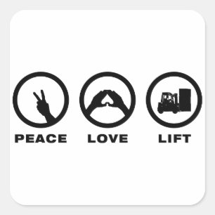 Forklift Operator Square Sticker
