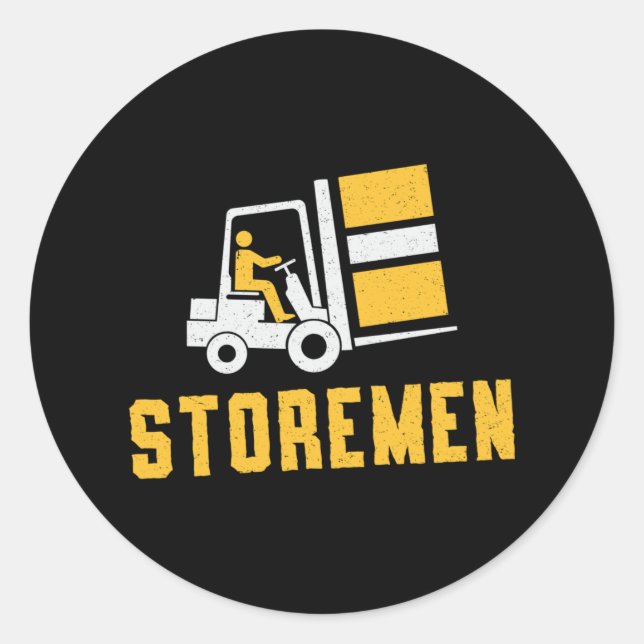 Forklift Operator Storemen Truck Forklift Driver Classic Round Sticker (Front)