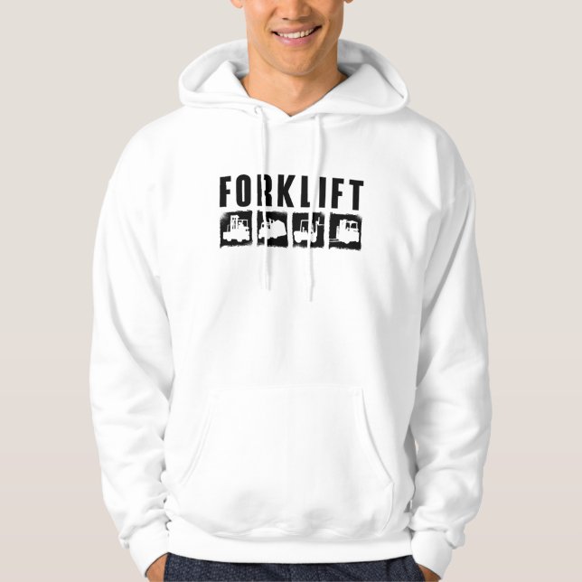 Forklift Quote Forklift Operator Driver Worker Hoodie (Front)