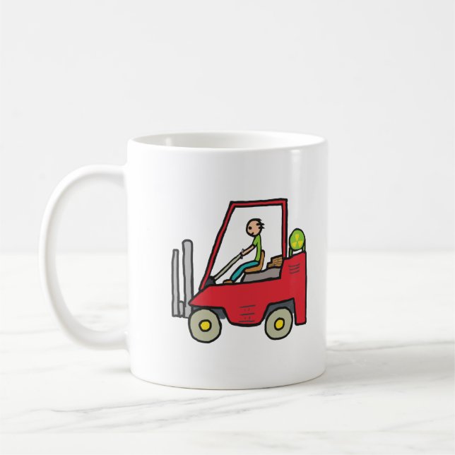 Forklift Truck Coffee Mug (Left)