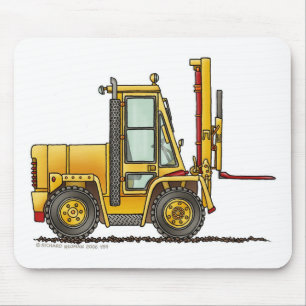 Forklift Truck Construction Mouse Pad