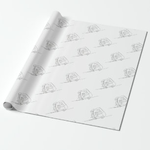 Forklift Truck Continuous Line Wrapping Paper