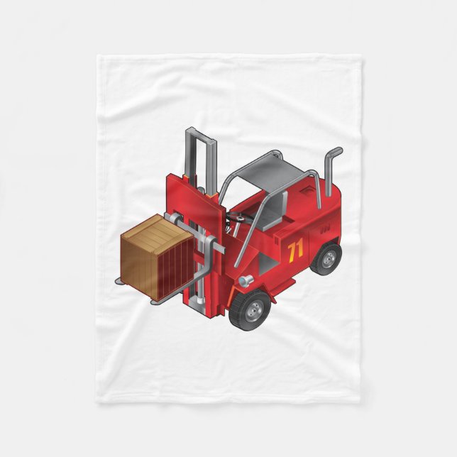 Forklift Truck Fleece Blanket (Front)