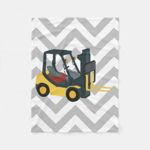 Forklift Truck Fleece Blanket