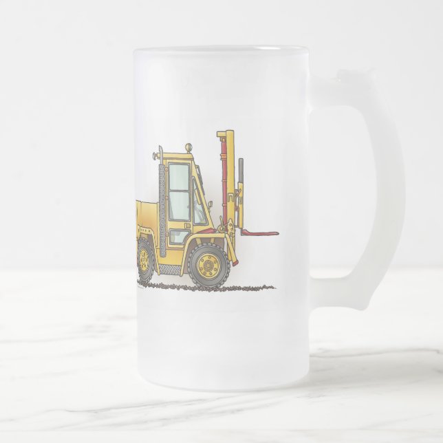 Forklift Truck Glass Mug (Right)