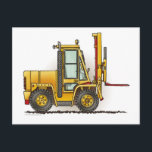 Forklift Truck Post Card<br><div class="desc">This forklift truck is one of many construction equipment gifts featuring construction equipment images by artist, Richard Neuman. Every piece of heavy equipment is drawn in high detail yet always has a touch of whimsy. His unique work is in homes and offices in every state and around the world. Enjoy!...</div>