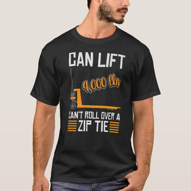 forklift user pallet truck cant govover it warehoi T-Shirt (Front)