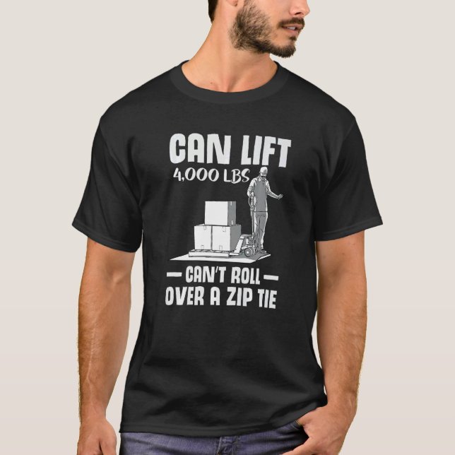 forklift user pallet truck cant govover it warehoi T-Shirt (Front)