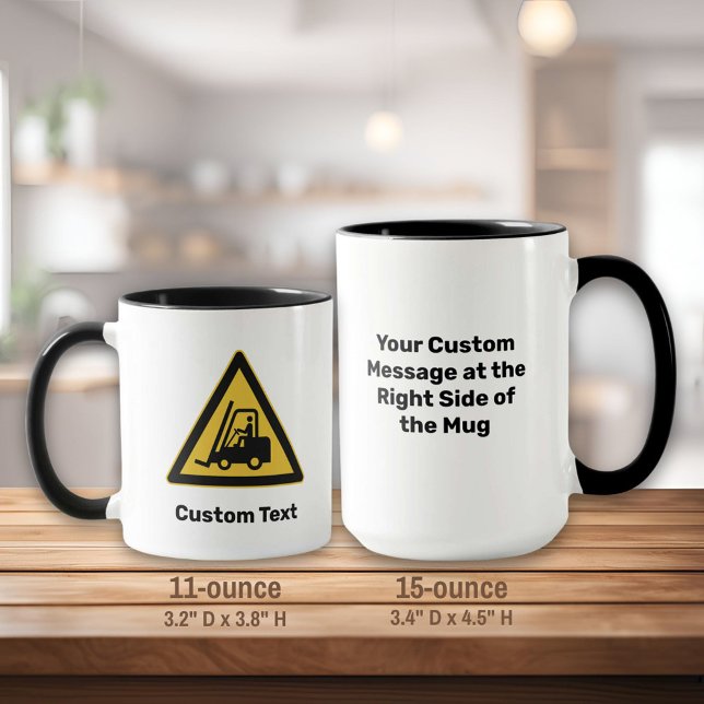 Forklift Warning Triangle Sign Mug (Creator Uploaded)