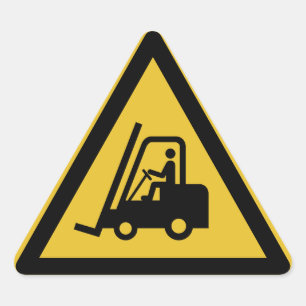 Forklift Warning Triangle Sign Triangle Sticker