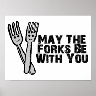Forks Be With You Poster
