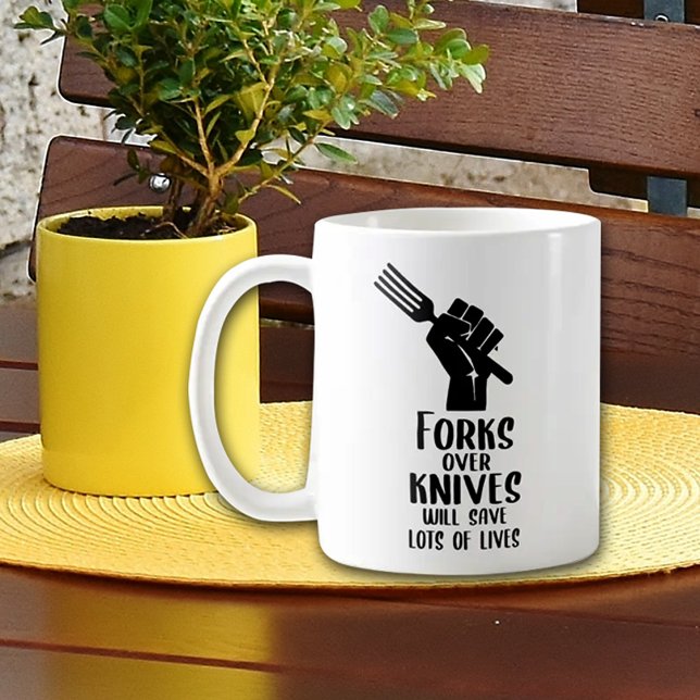 Forks over Knives, Black Vegan Activism  Coffee Mug (Creator Uploaded)