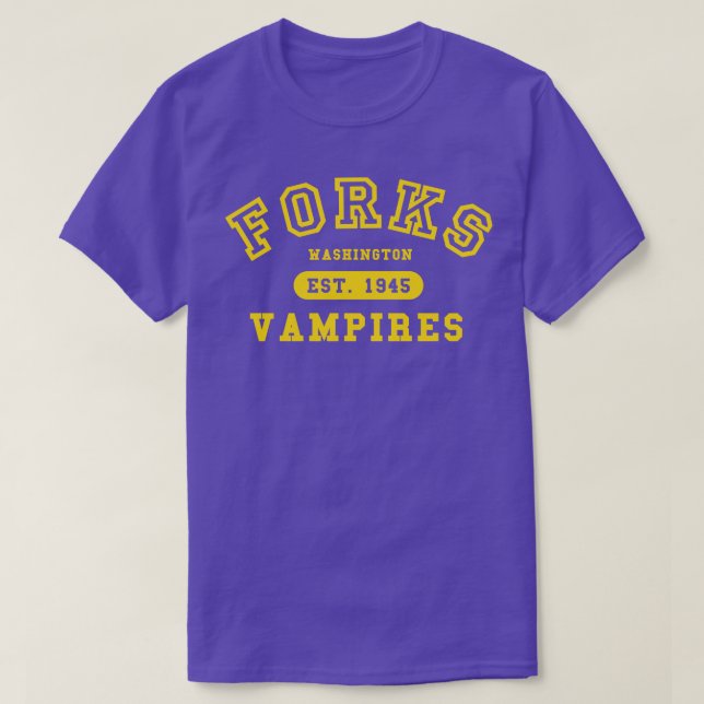Forks Vampires T-Shirt (Design Front)