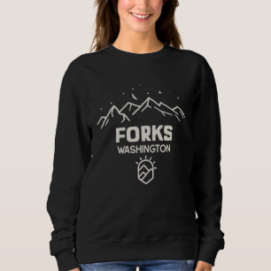 Forks Washington Outdoors WA NW Vacation Souvenir Sweatshirt