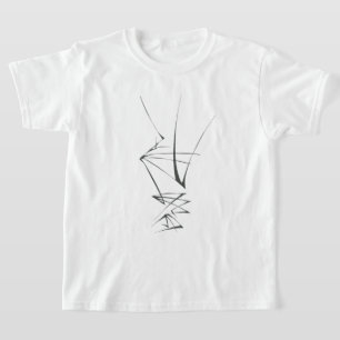 Form Black White Abstract Tribal Tattoo Art T-Shirt