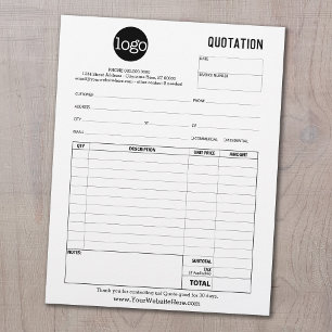 Form Business Quotation, Invoice or Sales Receipt