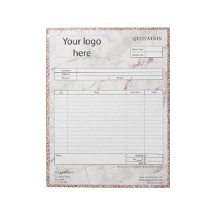 Form Business Quotation, Invoice or Sales Receipt Notepad