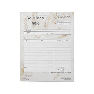 Form Business Quotation, Invoice or Sales Receipt  Notepad