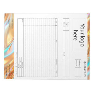 Form Business Quotation, Invoice or Sales Receipt  Notepad