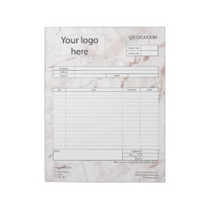 Form Business Quotation, Invoice or Sales Receipt  Notepad