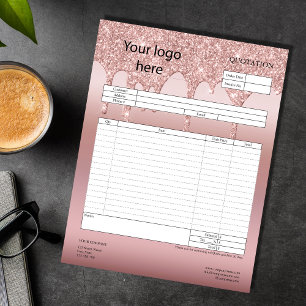 Form Business Quotation, Invoice or Sales Receipt  Notepad