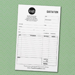 Form Business Quotation, Invoice or Sales Receipt Stationery