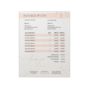 Form Business Quotation, Invoice, Sales Receipt Notepad