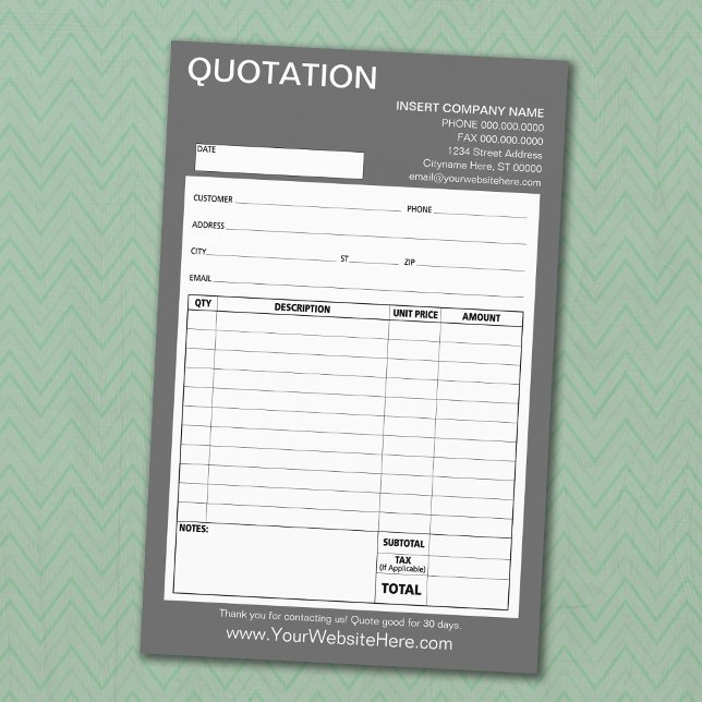 Form - Business Quotation or Invoice (Creator Uploaded)