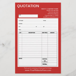 Form - Business Quotation or Invoice