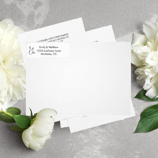 Formal and Elegant Return Address Label