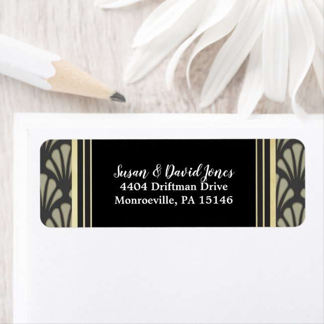 Formal Art Deco twenties vintage gray chic (Insitu)