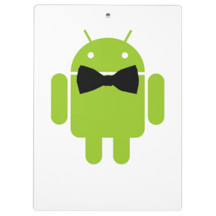 Formal Atire Green Android Robot Clipboard