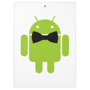 Formal Atire Green Android Robot Clipboard