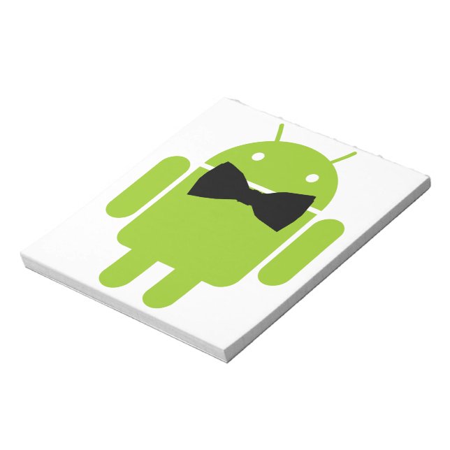 Formal Atire Green Android Robot Notepad (Rotated)