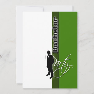 Formal "bachelor party" stag stylish invitation