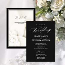 Formal Black and White with RSVP Wedding