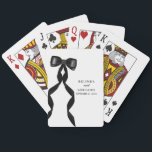 Formal Black Bow Ribbon Elegant Wedding Playing Cards<br><div class="desc">A modern watercolor black bow ribbon illustration wedding design featuring black and white colour tones. This contemporary modern wedding design is ideal for all seasons. A minimalist formal minimalist black bow design perfect for all wedding themes. A simple and trendy wedding playing cards design with modern simple elements. Matching wedding...</div>