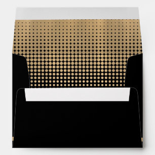 Formal Black & Gold Invitation Envelope