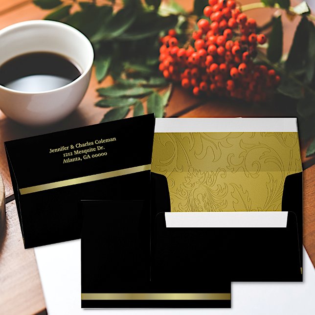 Formal Black & Gold Invitation Envelope (Creator Uploaded)