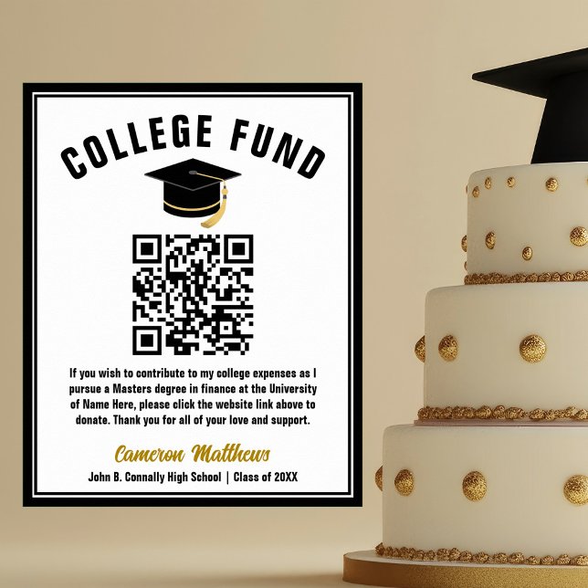 Formal Black Graduate College Fund QR Code Poster (Creator Uploaded)